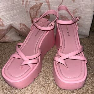 Madden Girl Pink Strappy Sandals